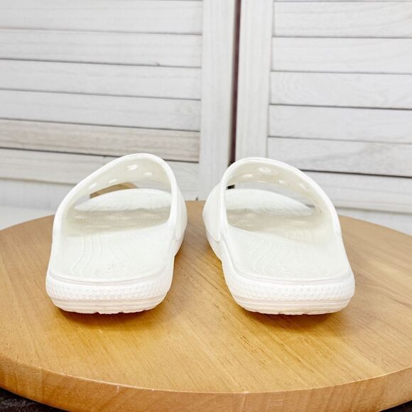 Crocs Classic Perforated Slide Sandals White 5 Mens 7‎ Womens - Picture 5 of 9